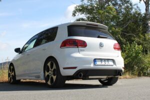 Fox Duplex Auspuff Sportauspuff Sportendschalldämpfer für VW Golf 6 GTI Bj.2009-