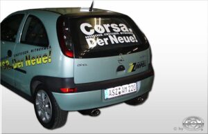 Fox Duplex Auspuff Sportauspuff Komplettanlage für Opel Corsa C 1.4l 66kW