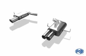 Fox Duplex Auspuff Sportauspuff Endschalldämpfer für BMW E39 5.0l M5 2x80 Typ 10