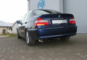 Fox Auspuff Sportauspuff Sportendschalldämpfer für BMW E46 320/323/328 Limo