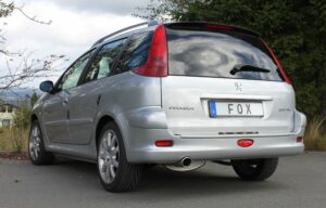 Fox Auspuff Sportauspuff Endschalldämpfer für Peugeot 206 SW 1.6l 16V 80kW