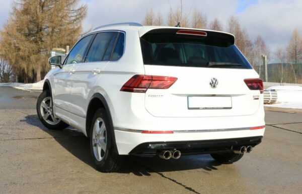 Fox Duplex Auspuff Sportauspuff Sportendschalldämpfer für VW Tiguan II 4motion