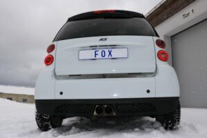 Fox Auspuff Sportauspuff Sportendschalldämpfer für Smart Fortwo Coupe 451 1