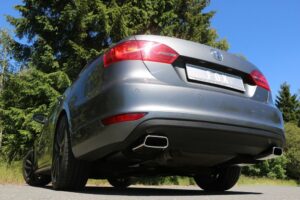 Fox Duplex Auspuff Sportauspuff Endschalldämpfer für VW Jetta VI 1.2l 1.4l 1.6l