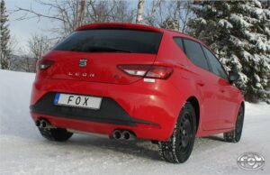 Fox Duplex Auspuff Sportauspuff Endschalldämpfer für Seat Leon 5F 1