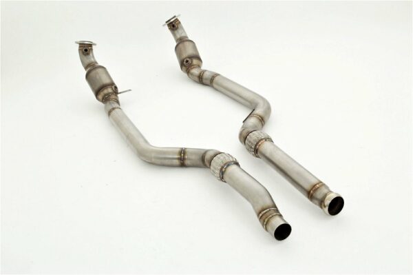 Friedrich Motorsport 76mm Downpipe 200 Zellen HJS SportKat für Mercedes C/X218