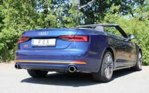 Fox Duplex Auspuff Sportauspuff Endschalldämpfer für Audi A5 quattro B9 Cabrio