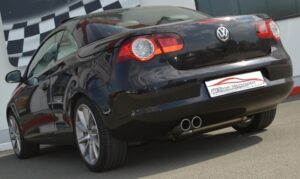 Friedrich Motorsport 76mm Auspuff Sportauspuff Anlage für VW Eos 2.0l TSI