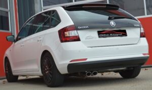 Friedrich Motorsport Auspuff Sportauspuff Endschalldämpfer für Skoda Rapid