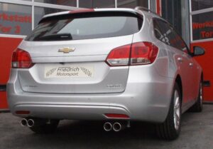 Friedrich Motorsport Gruppe A Duplex Sportauspuff Anlage für Chevrolet Cruze 1.4 960908TD-X