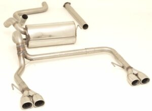 Friedrich Motorsport 70mm Duplex Sportauspuff Anlage für Opel Astra J 1.4l Turbo