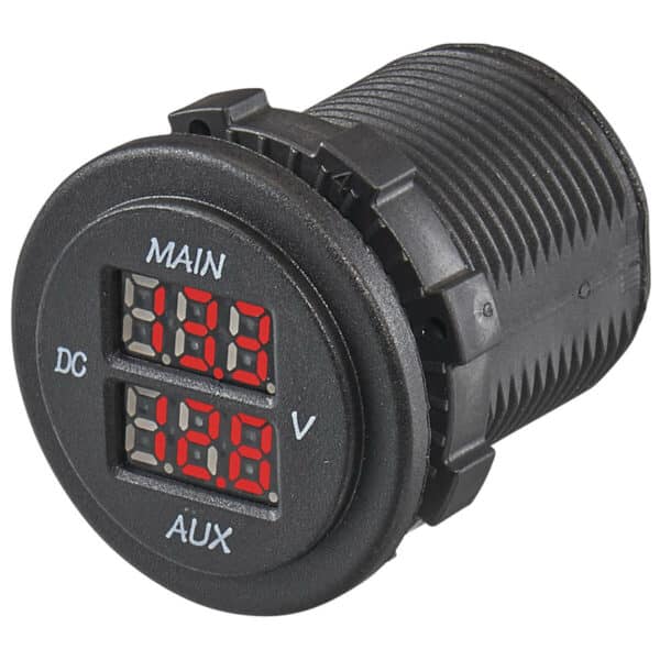 Accurat Dual Voltmeter-Einbaudisplay