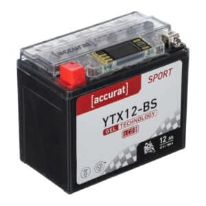 Accurat Sport GEL LCD YTX12-BS Motorradbatterie 12Ah 12V (DIN 51012) YTX12-4 Gel12-12-BS 51012 YB12B-B2