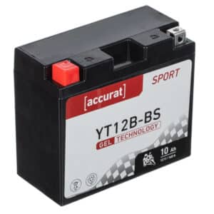 Accurat Sport GEL YT12B-BS Motorradbatterie 10Ah 12V (DIN 51015) YT12B-4 YG12B-4