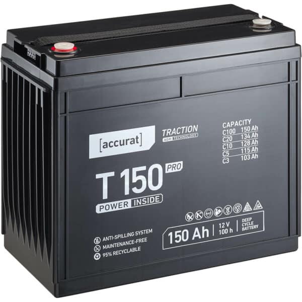 Accurat Traction T150 Pro 12V AGM Bleiakku 150Ah