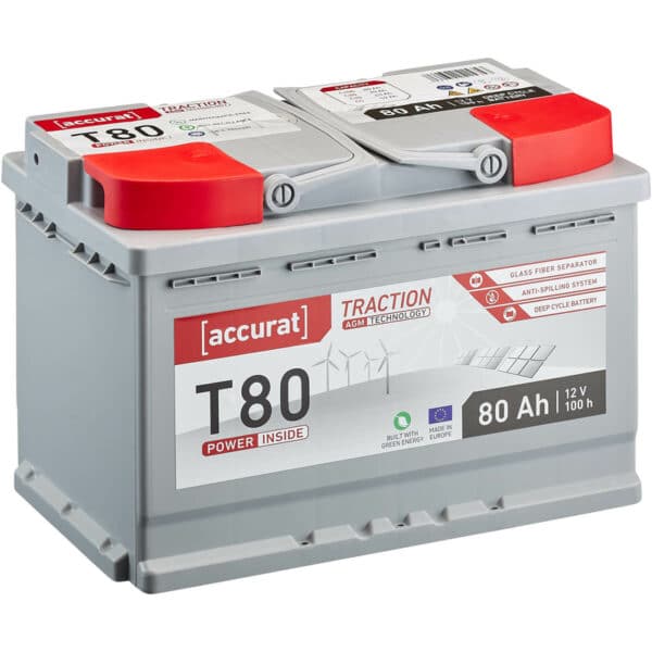 Accurat Traction T80 AGM Versorgungsbatterie 80Ah