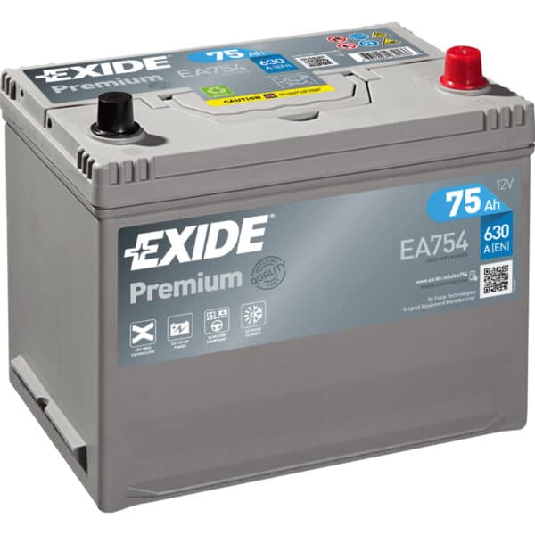 Exide EA754 Premium 75Ah Autobatterie