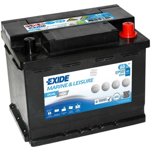 Exide EP500 Dual AGM 60Ah 500WH